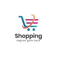 Online shop vector logo design. Perfect for Ecommerce and store web element