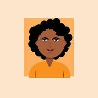 perfil de icono de cara de mujer vector