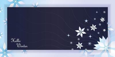 winter banner background blue ice color, simple pattern background vector