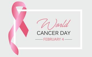 4 de febrero dia mundial contra el cancer 2023, lucha de mujeres, dia del cancer vector