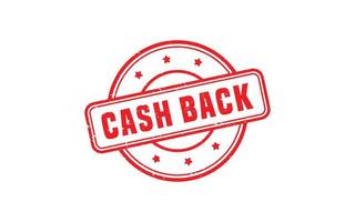 CASH BACK rubber stamp with grunge style on white background vector