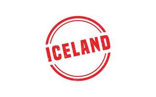 Goma de sello de islandia con estilo grunge sobre fondo blanco vector