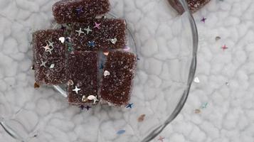 Jelly Candies With Sugar Coating In Glass Bowl photo