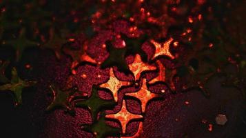 Macro Shot Of Glitter In Colorful Lights In Karachi Pakistan 2022 photo