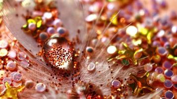Water Drop Macro Shot On Feather In Karachi Pakistan 2022 photo