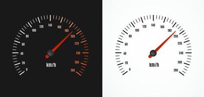 Speed Counter with Arrow Symbol Set. Vector