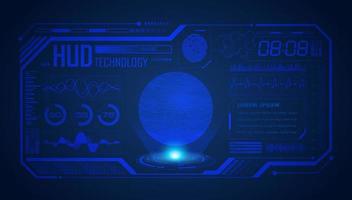 Modern HUD Technology Screen Background vector