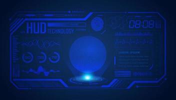 Modern HUD Technology Screen Background vector