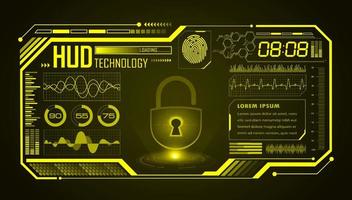 Modern HUD Technology Screen Background vector