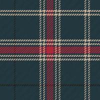 plaid vector background in dark  green, red, and white for cover, poncho, shirt, skirt, scarf, blanket,  or other modern fabric design.