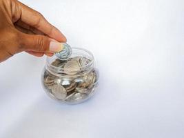 Illustrative photos of saving coins