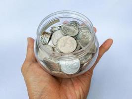 Illustrative photos of saving coins