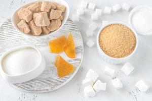 Different kinds of sugar photo