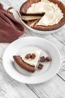 Chocolate pie with mascarpone photo