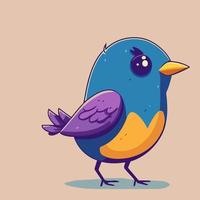 cute little bird cartoon animal vector illustration for logo or mascot icon