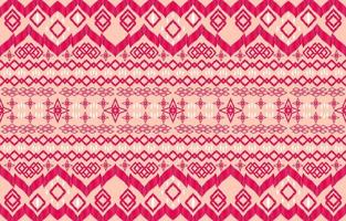 Old rose pastel ikat patterns. Geometric motif vintage retro style. Ethnic fabric ikat seamless pattern. Indian navajo folk ikat print vector illustration. Design for backdrop texture cloth textile.
