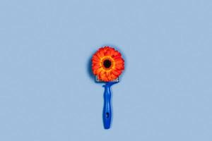 Abstract postcard on a blue background. photo