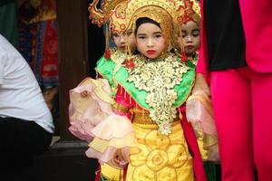 Jakarta, Indonesia in November 2022. Young children ranging from kindergarten to elementary school are taking part in the National Archipelago dance competition. photo