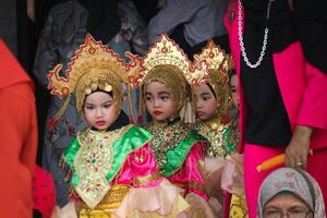 Jakarta, Indonesia in November 2022. Young children ranging from kindergarten to elementary school are taking part in the National Archipelago dance competition. photo