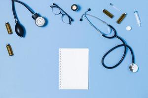 Doctor's desk table. photo