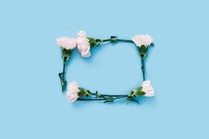 A rectangular frame of roses. photo