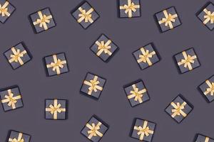 Christmas grey background with gift boxes. photo