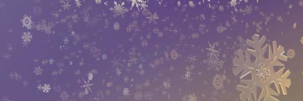 background with 3d snowflakes on dark background. Seasonal holidays paper art banner, poster. Render photo