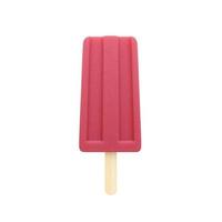 3D rendering watermelon popsicle wood stick on white background, Red ice cream isolated background photo