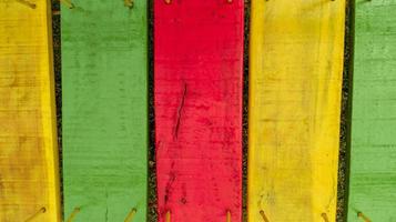 Colorful painted wooden plank surface texture photo