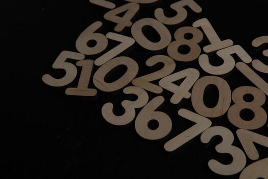 Background of numbers. from zero to nine. Numbers texture. Finance data concept. Mathematic. Seamless pattern with numbers. financial crisis concept. Business success. photo