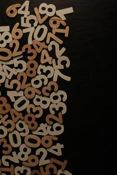 Background of numbers. from zero to nine. Numbers texture. Finance data concept. Mathematic. Seamless pattern with numbers. financial crisis concept. Business success. photo