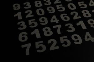 Background of numbers. from zero to nine. Numbers texture. Finance data concept. Mathematic. Seamless pattern with numbers. financial crisis concept. Business success. photo