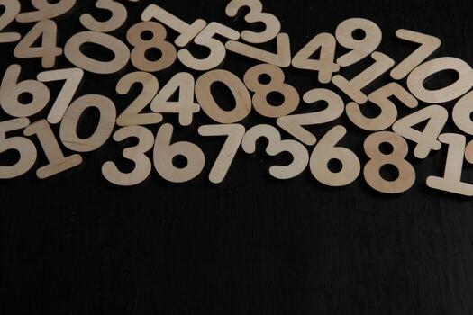 Background of numbers. from zero to nine. Numbers texture. Finance data concept. Mathematic. Seamless pattern with numbers. financial crisis concept. Business success. photo