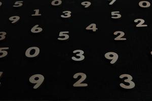 Background of numbers. from zero to nine. Numbers texture. Finance data concept. Mathematic. Seamless pattern with numbers. financial crisis concept. Business success. photo