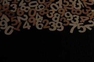 Background of numbers. from zero to nine. Numbers texture. Finance data concept. Mathematic. Seamless pattern with numbers. financial crisis concept. Business success. photo