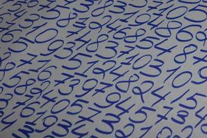 Background of numbers. from zero to nine. Numbers texture. Finance data concept. Mathematic. Seamless pattern with numbers. financial crisis concept. Business success. photo