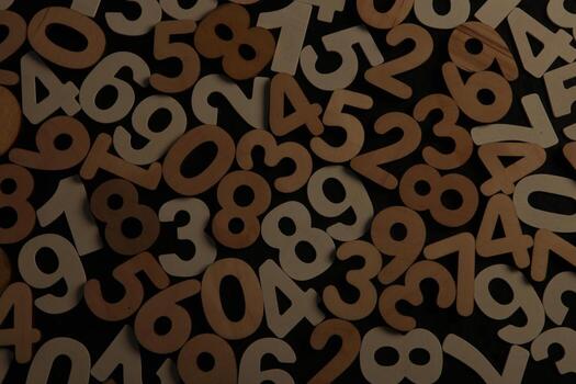 Background of numbers. from zero to nine. Numbers texture. Finance data concept. Mathematic. Seamless pattern with numbers. financial crisis concept. Business success. photo