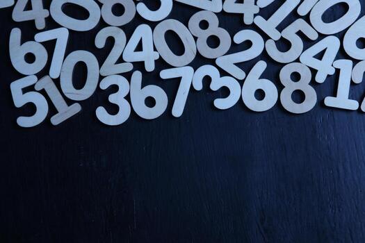 Background of numbers. from zero to nine. Numbers texture. Finance data concept. Mathematic. Seamless pattern with numbers. financial crisis concept. Business success. photo