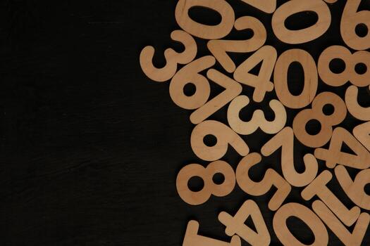 Background of numbers. from zero to nine. Numbers texture. Finance data concept. Mathematic. Seamless pattern with numbers. financial crisis concept. Business success. photo