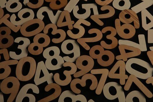 Background of numbers. from zero to nine. Numbers texture. Finance data concept. Mathematic. Seamless pattern with numbers. financial crisis concept. Business success. photo