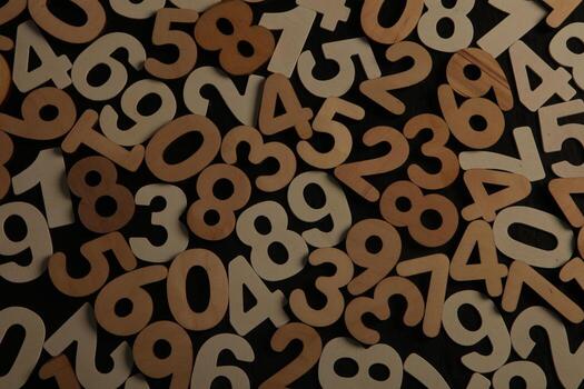 Background of numbers. from zero to nine. Numbers texture. Finance data concept. Mathematic. Seamless pattern with numbers. financial crisis concept. Business success. photo