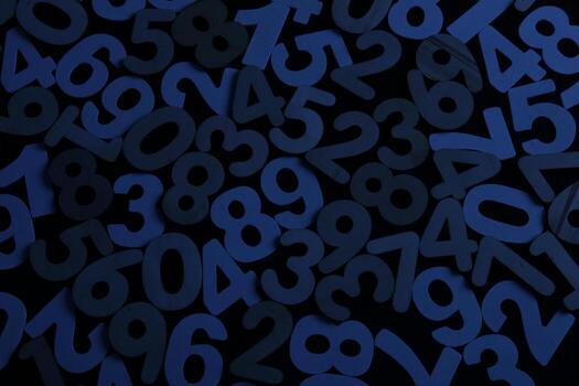 Background of numbers. from zero to nine. Numbers texture. Finance data concept. Mathematic. Seamless pattern with numbers. financial crisis concept. Business success. photo