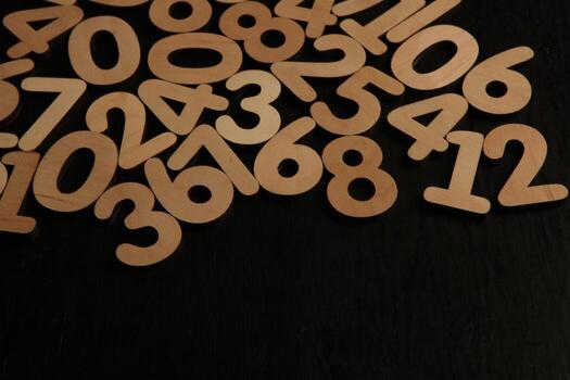 Background of numbers. from zero to nine. Numbers texture. Finance data concept. Mathematic. Seamless pattern with numbers. financial crisis concept. Business success. photo