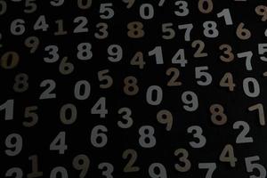 Background of numbers. from zero to nine. Numbers texture. Finance data concept. Mathematic. Seamless pattern with numbers. financial crisis concept. Business success. photo