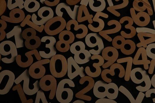 Background of numbers. from zero to nine. Numbers texture. Finance data concept. Mathematic. Seamless pattern with numbers. financial crisis concept. Business success. photo