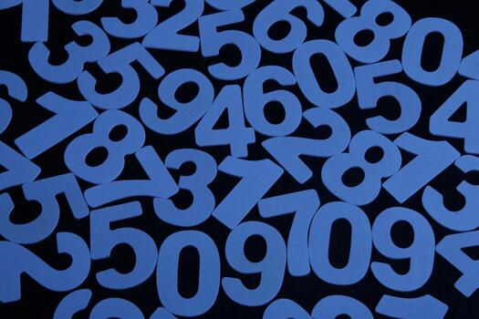 Background of numbers. from zero to nine. Numbers texture. Finance data concept. Mathematic. Seamless pattern with numbers. financial crisis concept. Business success. photo