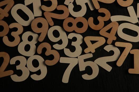 Background of numbers. from zero to nine. Numbers texture. Finance data concept. Mathematic. Seamless pattern with numbers. financial crisis concept. Business success. photo