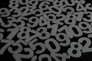 Background of numbers. from zero to nine. Numbers texture. Finance data concept. Mathematic. Seamless pattern with numbers. financial crisis concept. Business success. photo