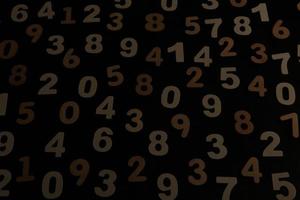 Background of numbers. from zero to nine. Numbers texture. Finance data concept. Mathematic. Seamless pattern with numbers. financial crisis concept. Business success. photo