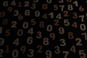 Background of numbers. from zero to nine. Numbers texture. Finance data concept. Mathematic. Seamless pattern with numbers. financial crisis concept. Business success. photo